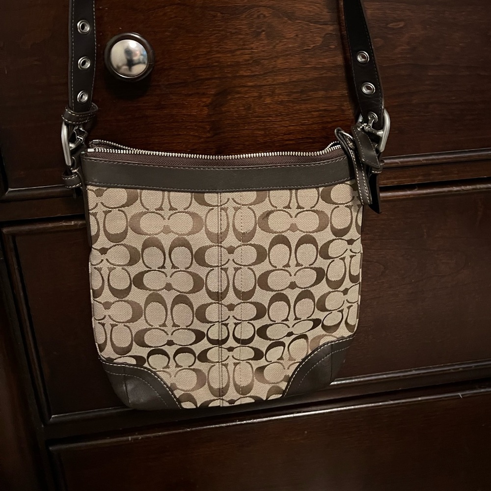 Coach Brown signature Crossbody bag